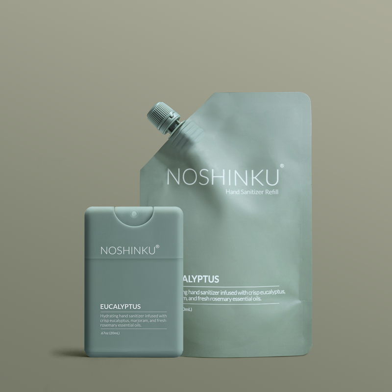 Eucalyptus Pocket Sanitizer + Refill Pouch Duo | Noshinku