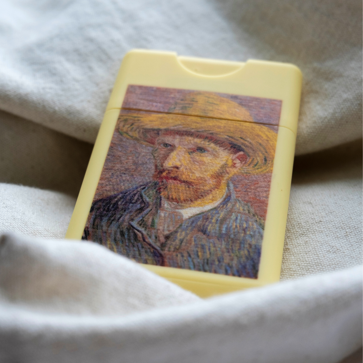 Vincent van Gogh's Self Portrait With Straw Hat Lemon Hydrating Pocket Hand Sanitizer